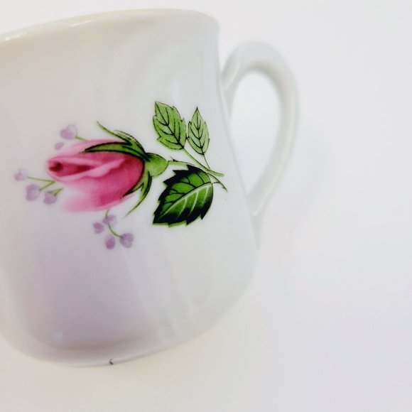 Vintage FP Zajecar Pink Rose Demitasse Teacup & Saucers 4 Sets, Yugoslavia Made - Picture 7 of 10